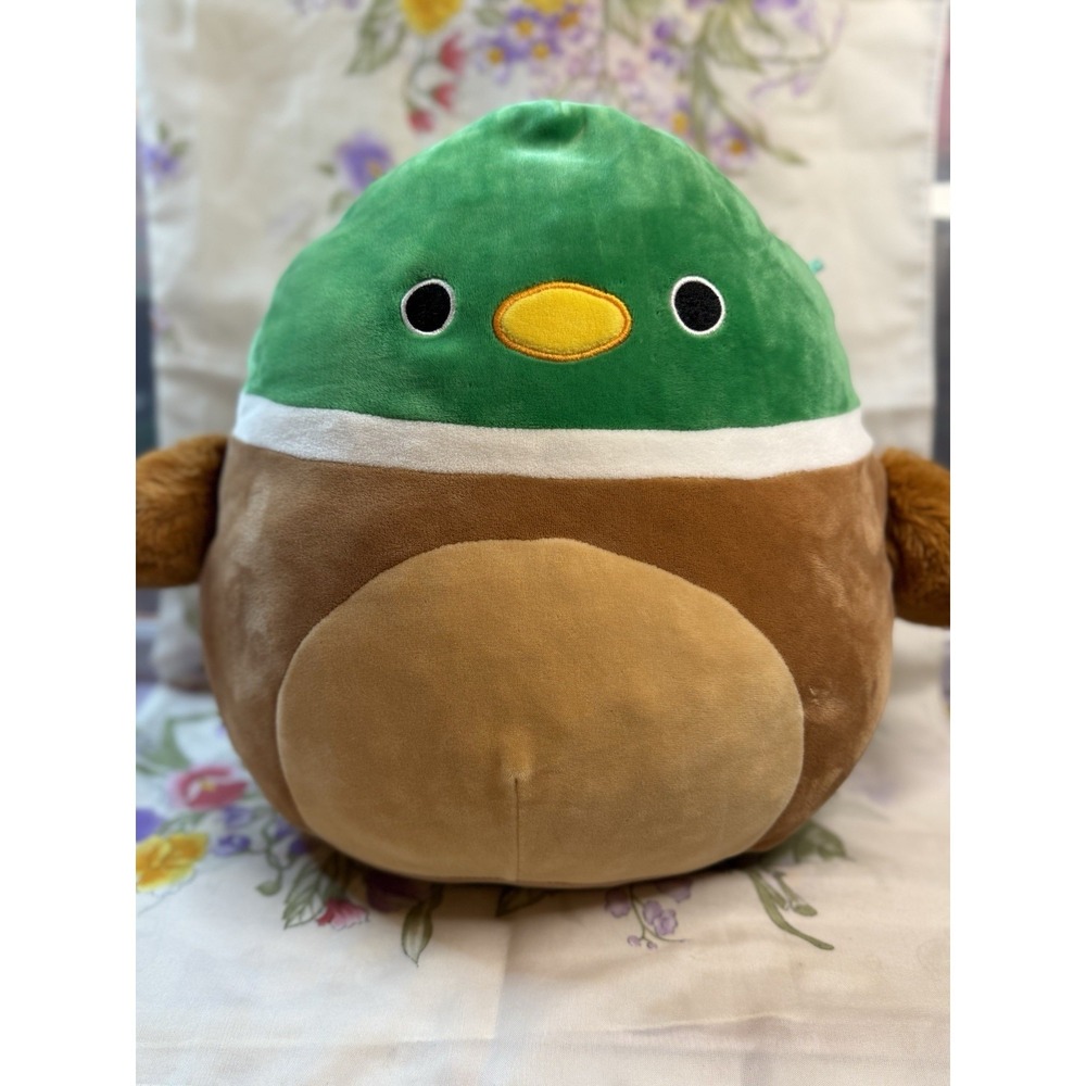 Squishmallows‎ Avery Duck 12" Plush Kellytoy Green Brown Stuffed Animal